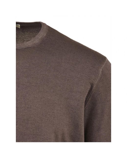FILIPPO DE LAURENTIIS Brown Round-Neck Knitwear for men