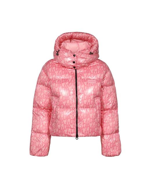 Duvetica Jassen ,Veelkleurig ,Monogram Print Down Jacket in het Pink