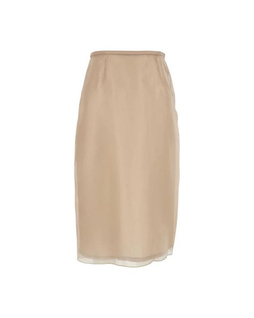 Plain Organza Rok in het Natural