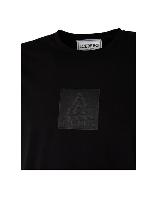 Iceberg Tops ,Zwart ,Klassiek T-Shirt in het Black voor heren