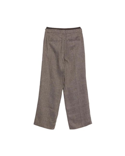 Alysi Gray Wide Trousers