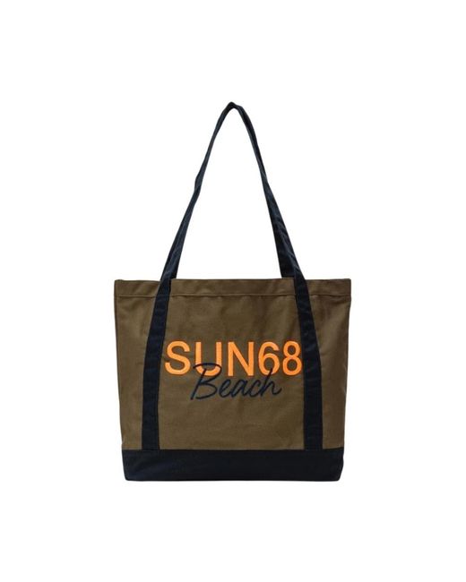 Sun 68 Black Shopping Bags