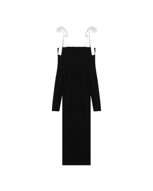 Midi Dresses ROTATE BIRGER CHRISTENSEN de color Black