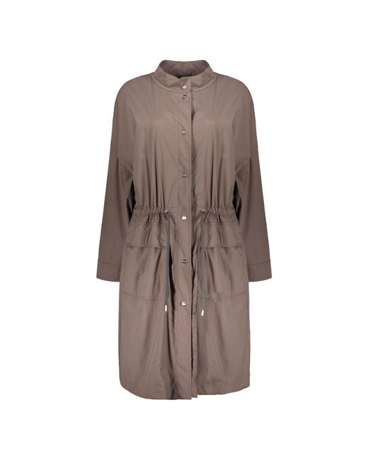 Single-Breasted Coats di Herno in Brown