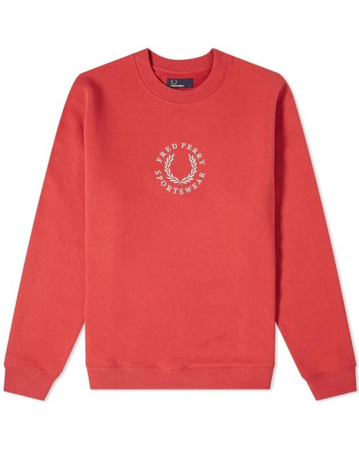 Sweatshirts Fred Perry de hombre de color Red