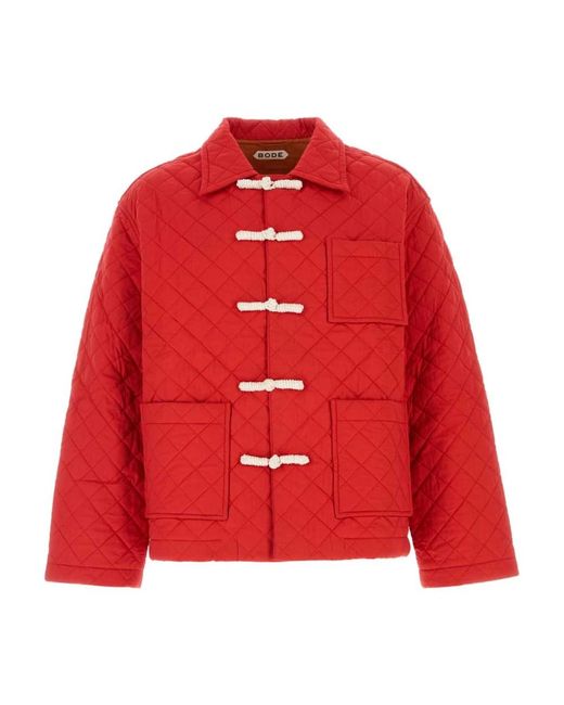Bode Red Winter Jackets for men