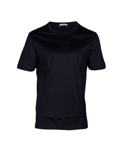 Paolo Pecora Klassisches Baumwoll-T-Shirt Für Männer in Black für Herren