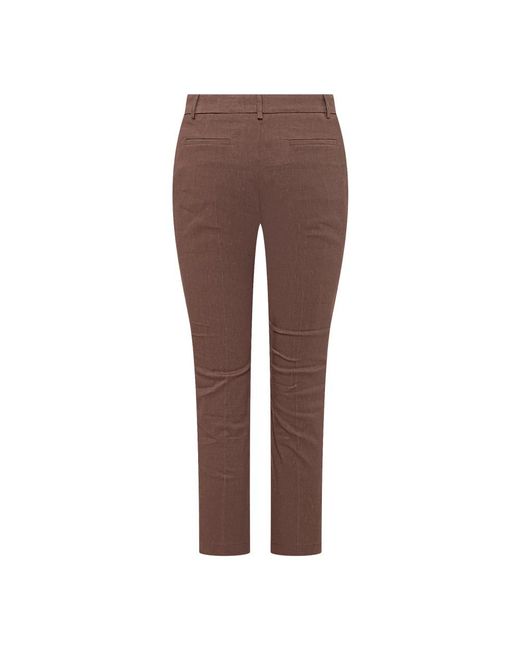 Pinko Brown Slim-Fit Trousers