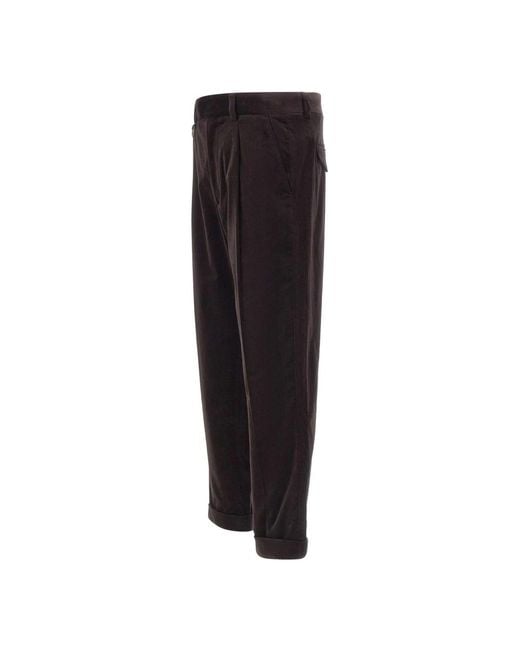 Paolo Pecora Black Slim-Fit Trousers for men