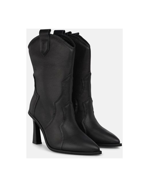 Alma En Pena. Black Cowboy & Biker Boots