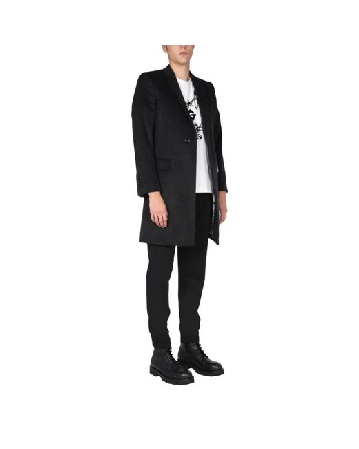 Dolce & Gabbana Black Single-Breasted Coats for men