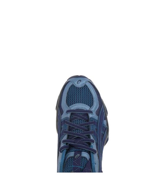Asics Blue Blau mesh low-top sneakers mit gummi details
