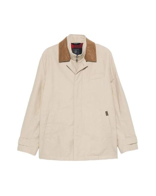 Fay Jassen ,Double Front Down Jacket in het Natural voor heren