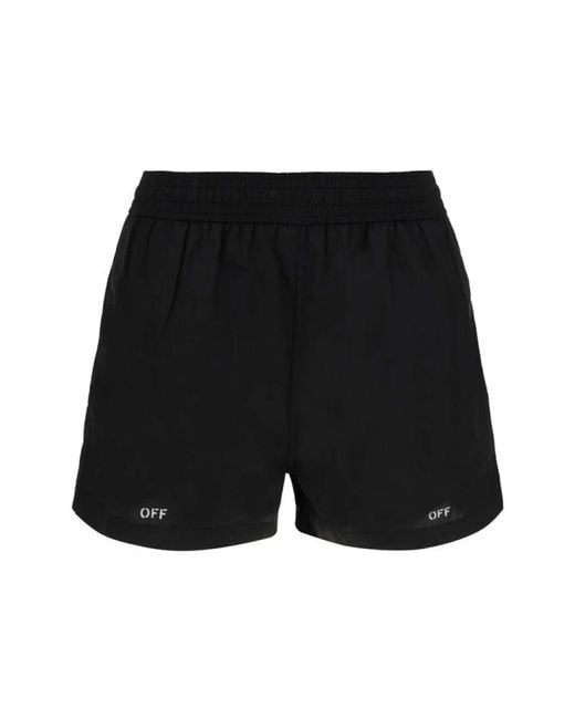 Off-White c/o Virgil Abloh Monochrome Badeshorts Mit Ikonischem Monogramm in Black für Herren