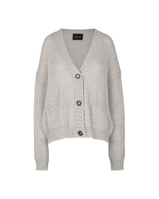 Roberto Collina Truien & Vesten ,Grijs ,Cardigans in het Gray