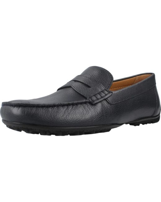 Geox Stylische loafers mit grip-sohle in Black für Herren
