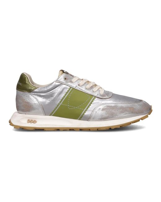 Philippe Model Schoenen ,Grijs ,Katoen Tour Running Sneakers in het Gray voor heren