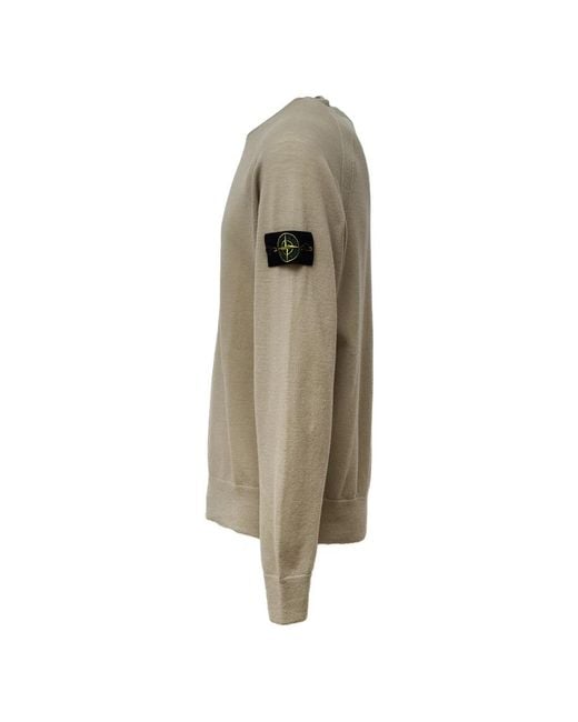 Stone Island Green Round-Neck Knitwear for men