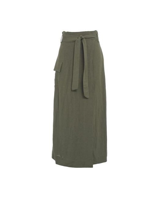 Kaos Green Midi Skirts