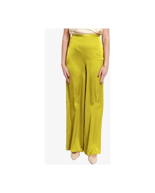 SIMONA CORSELLINI Yellow Wide Trousers