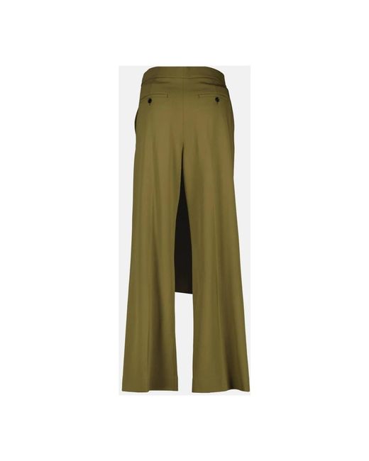 AMI Green Wide Trousers