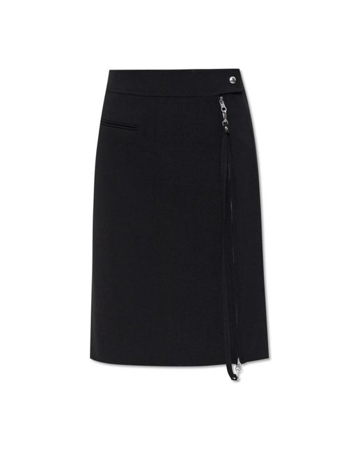 Courreges Rokken ,Zwart ,Wol Wollen Rok in het Black