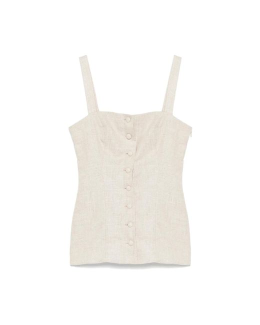 Faithfull The Brand Sleeveless Tops in het White
