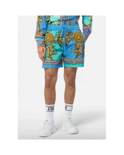 Versace Badmode ,Veelkleurig ,Polyester Garland Sun Broek in het Blue voor heren