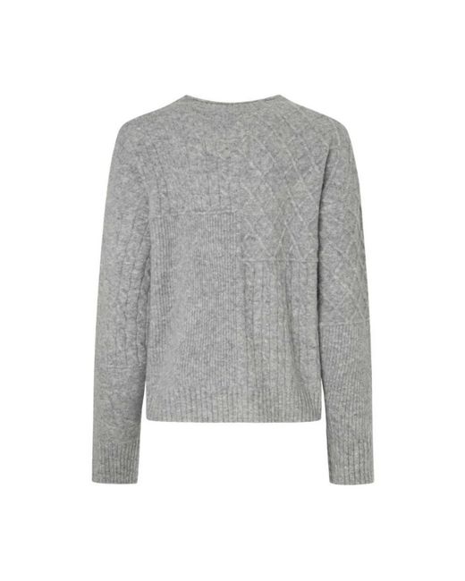 Pepe Jeans Gray Round-Neck Knitwear
