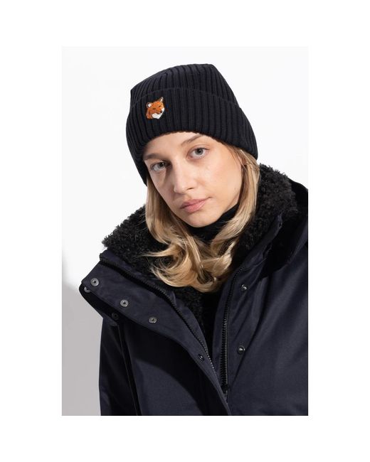 Maison Kitsuné Black Beanies