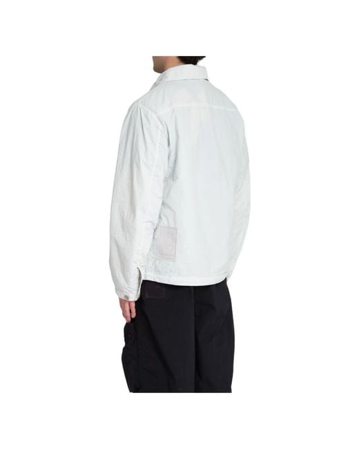 C P Company Multi pocket overshirt mid layer in White für Herren