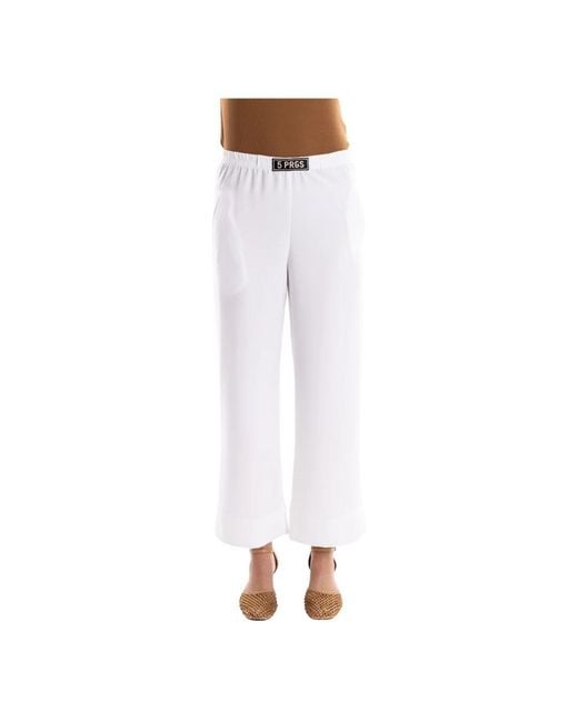 Cropped Trousers 5 PROGRESS en coloris White