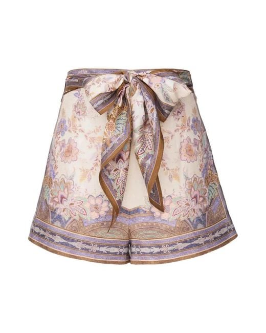 Zimmermann Brown Short Shorts