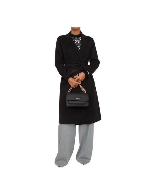 Marella Jassen ,Zwart ,Polyester Zwarte Jas Met Polyester En Elastaan in het Black