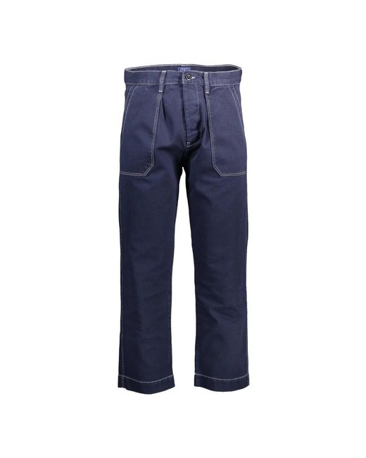 Gant Blue Straight Trousers for men