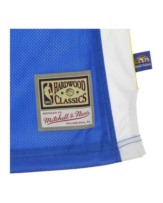 Mitchell & Ness Fitness ,Veelkleurig ,Polyester Denver Nuggets Basketbal Tanktop in het Blue voor heren