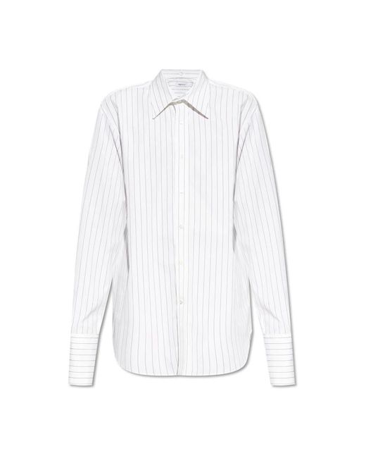 Alexander McQueen Gestreiftes hemd in White für Herren