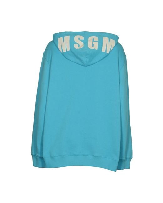 MSGM Blue Blauer pullover für männer