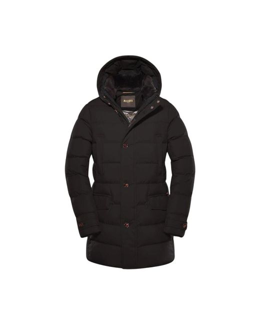 Moorer Gesteppte gänsefedernjacke mit abnehmbarem pelzbesatz,jackets in Black für Herren