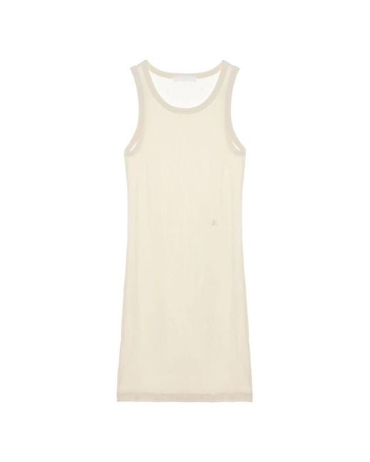 Helmut Lang Natural Sleeveless Tops
