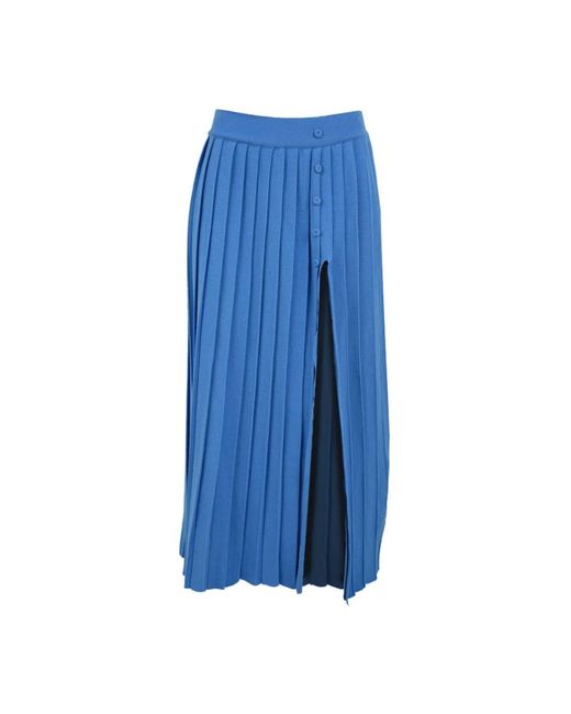 Midi Skirts Akep de color Blue