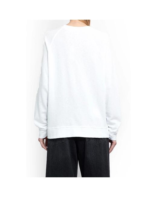 James Perse White Sweatshirts,französischer terry raglan crewneck pullover