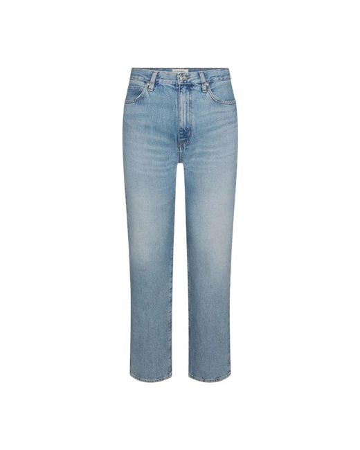 FRAME Blue Straight Fit Jeans