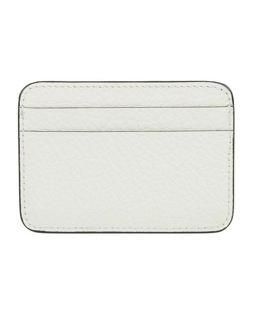 Acne Metallic Leder Kartenhalter