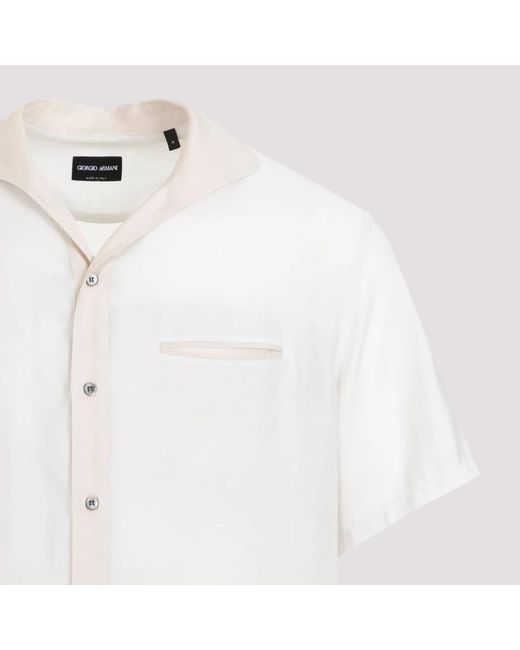 Shirts > short sleeve shirts Giorgio Armani pour homme en coloris White