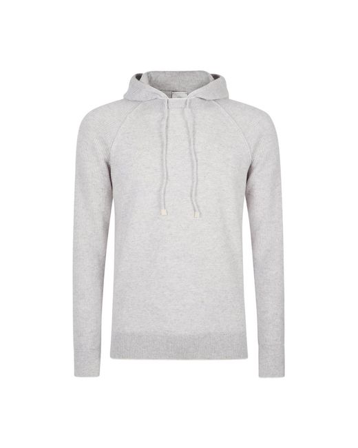 Eleventy Hoodies & Sweatvesten ,Grijs ,Kasjmier Maglia Girocollo Cappuccio in het Gray voor heren