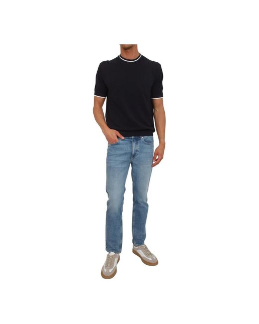Paolo Pecora Black Round-Neck Knitwear for men