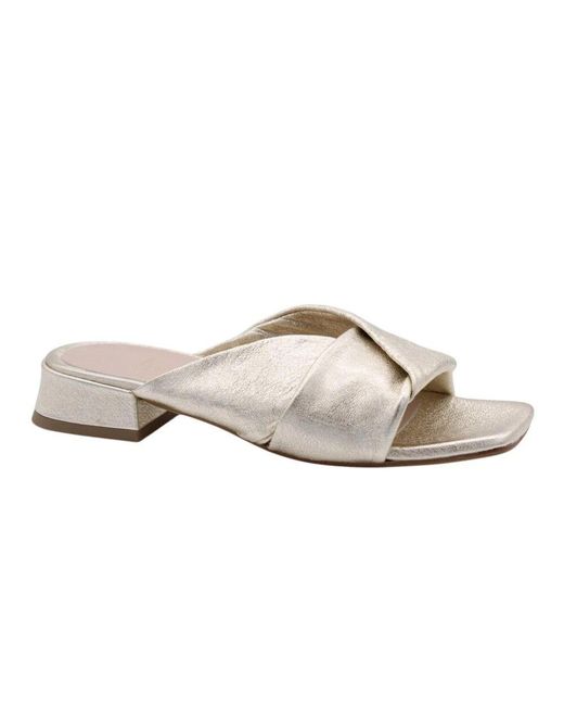 E mia Yellow Heeled Mules