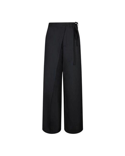 Wide Trousers MM6 by Maison Martin Margiela en coloris Black