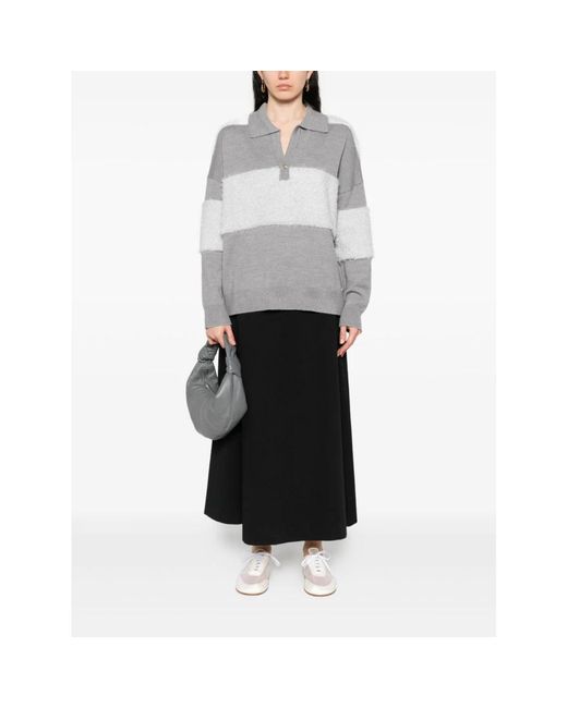 Liu Jo V-Neck Knitwear in het Gray